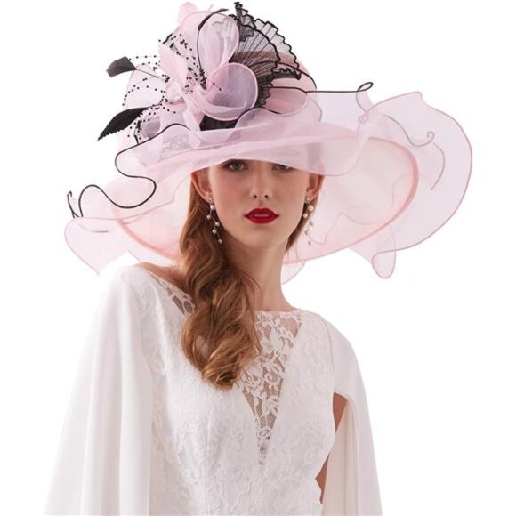 Women's Kentucky Derby Church Dress Hat J2 Rose - Picture 1 of 6